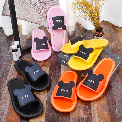 Women‘s Summer Parent-Child Home Slippers Men‘s Cartoon Sandals Home Indoor Outdoor Slippers