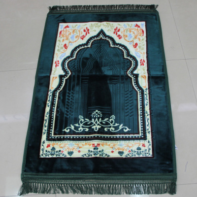 Raschel Printed Embossed Mixed Color Mixed Pattern Muslim Worship Blanket Factory Direct Sales