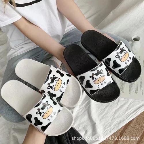 cow slippers for women summer indoor and outdoor home bathroom home bath soft bottom slippers for women