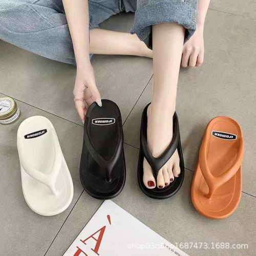 slippers for women summer outdoor wear fashion soft bottom couple flip flops casual outing beach flip-flops men