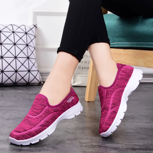 Women‘s Shoes Foreign Trade New Old Beijing Cloth Shoes Soft Bottom Walking Leisure Sports Shoes for the Elderly Women Cross-Border Stylish Mom Shoes
