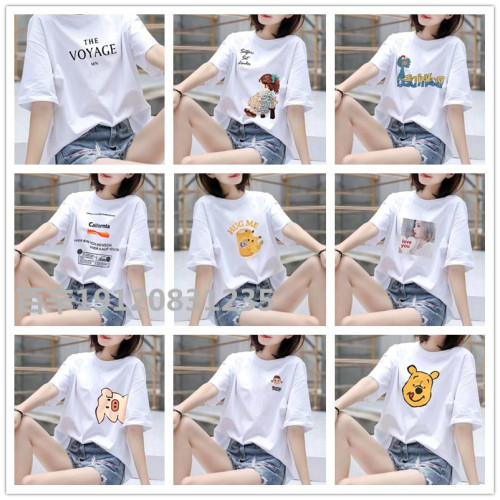 women‘s short-sleeved t-shirt 2024 new summer korean style student loose leisure all-matching fashion half sleeve t-shirt top fashion