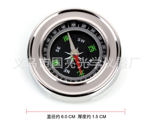 hot sale new stainless steel compass metal compass portable outdoor mountaineering camping factory wholesale