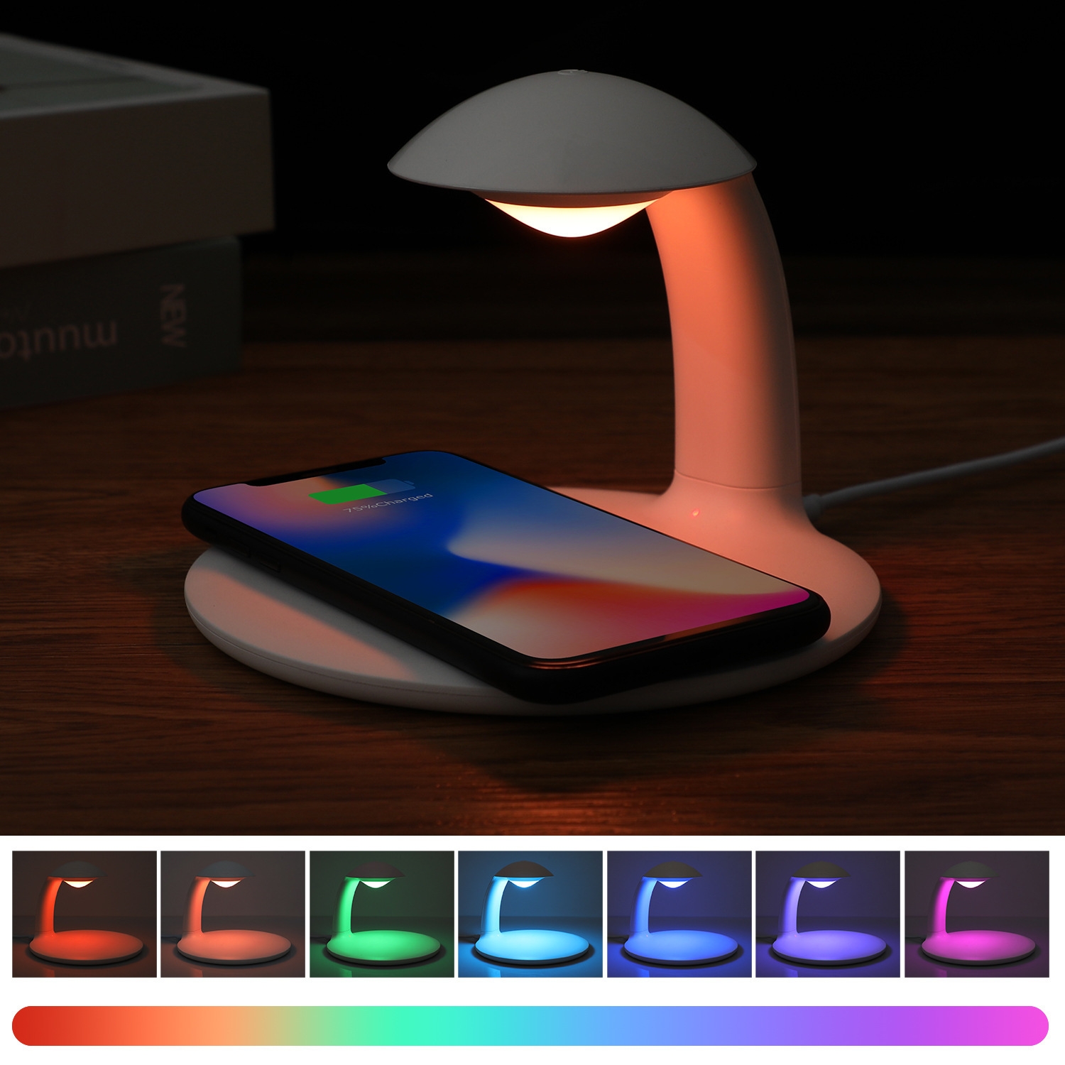 New Little Swan Three-in-One Mobile Phone Smart Lamp Wireless Charger 10W Touch LED Light Wireless C