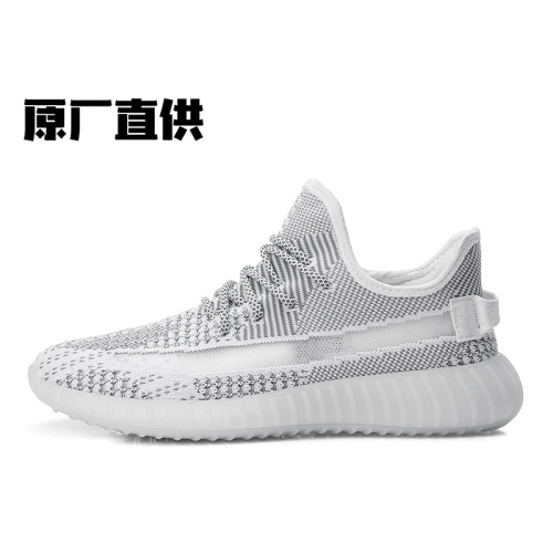 36-45 Coconut Shoes Couple 350v2 Jelly Soft Bottom Breathable Flying Woven Casual White Shoes Trendy Sports Net Red Shoes