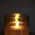 Electroplating Amber-Yellow Glass LED Candle Simulation Swing Flame Remote
