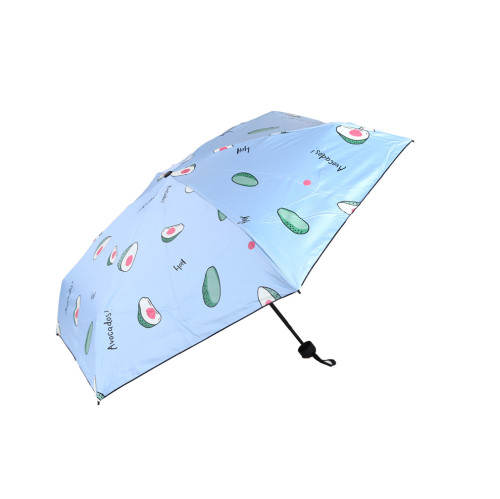 five-fold ultra-light ultra-short umbrella dual-use black glue sun umbrella sun protection uv protection folding fruit sun umbrella