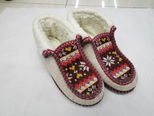 New TPR Hard Bottom Wool Warm Cotton Shoes Multi-Color Home Shoes Foreign Trade Popular Indoor Cotton Shoes Couple Models