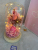 Preserved Fresh Flower Flamingo with Lights Glass Cartoon Ornaments, High-End Gift Present Essential