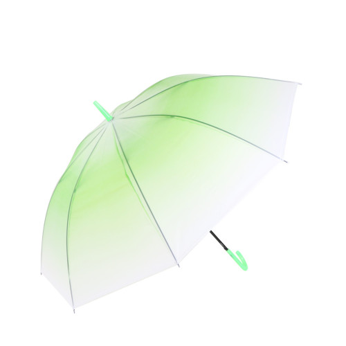 fresh gradient color student adult long handle elegant lady automatic umbrella disposable scenic spot umbrella