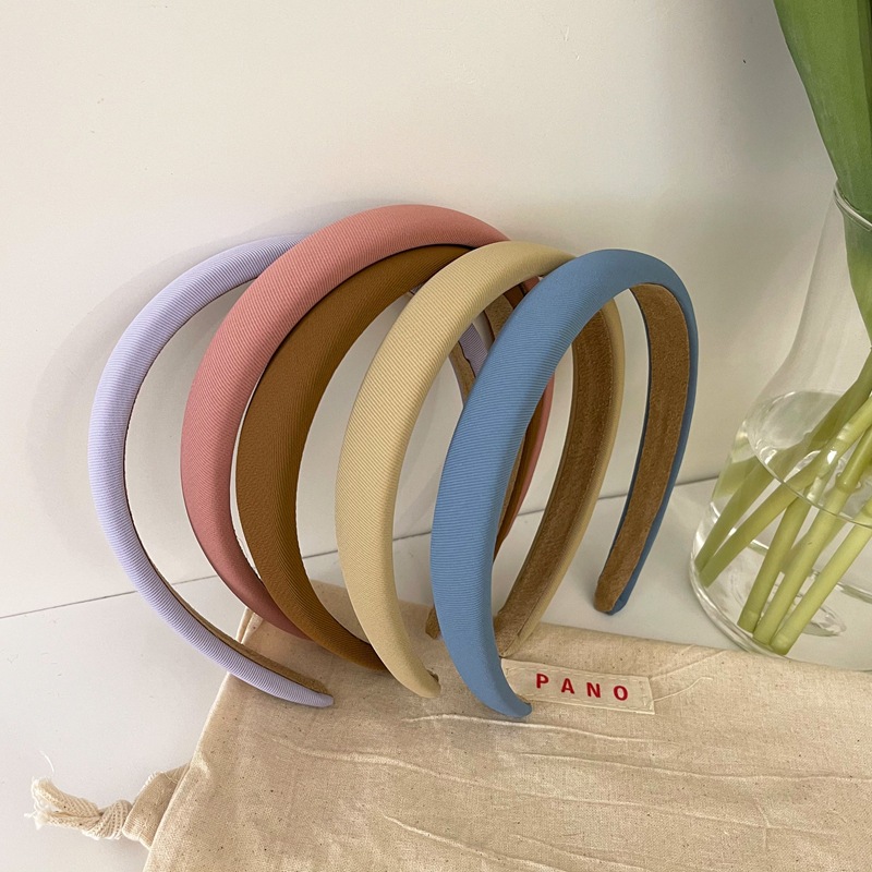 Simple All-Match Solid Color Headband Spring Candy Color Spo...