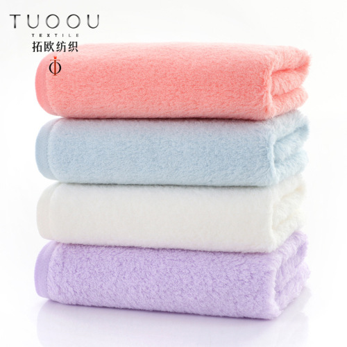 Tuoou Factory Direct Sales 50S Untwisted Pure Cotton Hand Towel 34*34 Towel 34*74 Bath Towel 70*140 Customizable