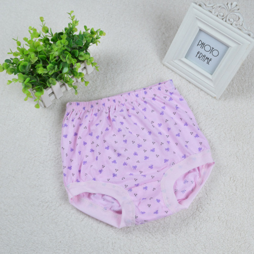 Middle-Aged and Elderly Women‘s Cotton Printed Large Size Mother Cotton Underwear Mommy‘s Pants Women‘s Underpants Loose Briefs