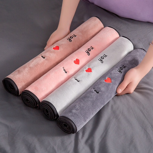 Tuoou Factory Direct Ultra-Fine Fiber Original Embroidery Love Towel Soft and Fast Absorbent Edging 35*75