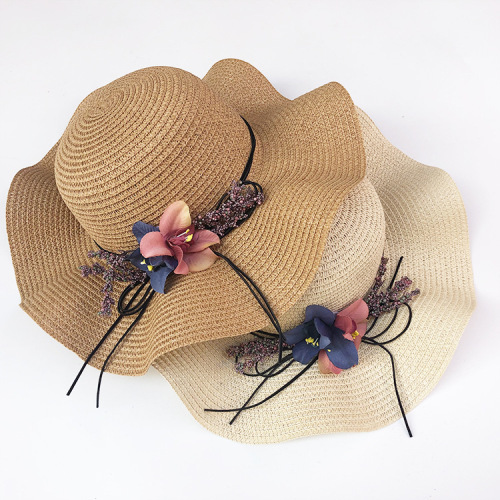 Summer New Korean Style Women‘s Straw Hat Sun Hat Outdoor Sun Protection Sun Hat Big Brim Beach Hat Casual Basin Hat