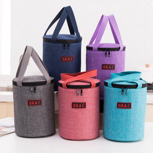 Thickened Aluminum Foil Cylinder Insulation Bag Insulation Bucket Bag Lunch Box Bag Ice Bag round Bucket Lunch Bag
