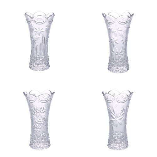 25 six-petal fish scale vase series glass vase transparent vase flower arrangement hydroponic home decoration