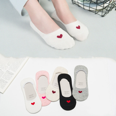 2019 New Love Women's Socks Summer Women's Low-Cut Liners Socks Women's Socks Cotton Women Invisible Socks Wholesale