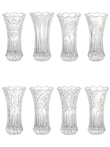 30 nine-petal series crystal glass vase transparent vase flower arrangement hydroponic home decoration