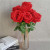 8-Head Lasagna Rose Bundled Flower Wedding Ceremony Layout Raw Silk Rose Bouquet Wholesale Home Decoration Artificial Rose