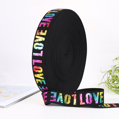 4cm Rib Color Printing Ribbon Polyester Gradient Color Printed Tape Clothing Ornaments Accessories Packing Ribbon Ribbon