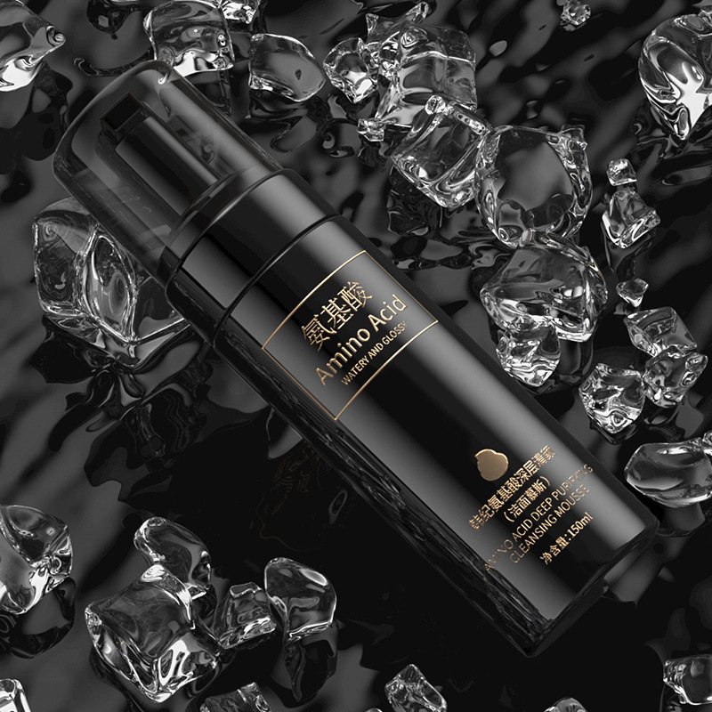 韩纪小黑瓶氨基酸洁面慕斯控油清洁男士洗面奶保湿洁面乳卸妆慕斯