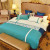 Hotel Bed & Breakfast Room Cloth Product Solid Color Satin Stitching Cloth Product Bed Four-Piece Set Hotel Quilt Cover