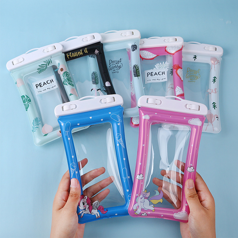 2926 Floating Airbag Inflatable Mobile Phone Waterproof Bag Touch Screen Swimming Transparent Waterp