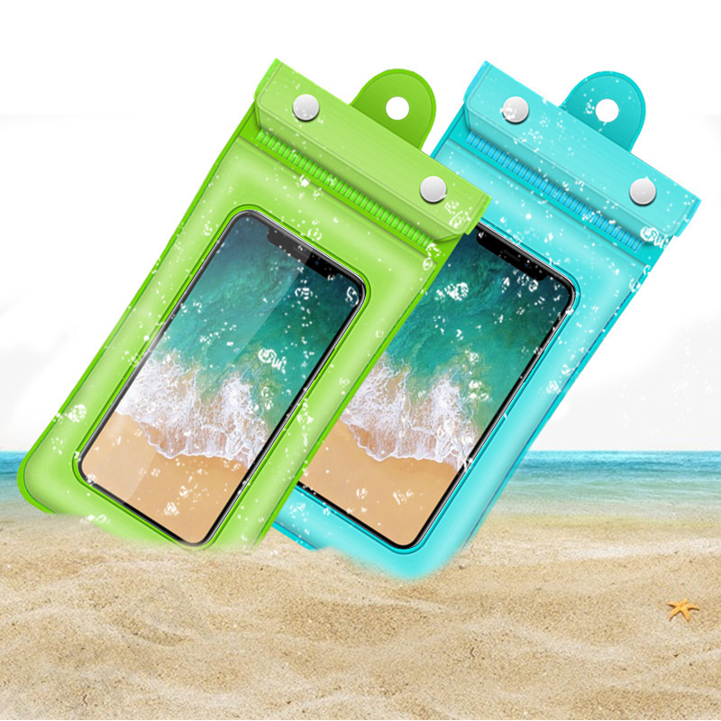 Tri-Fold Floating Airbag Mobile Phone Waterproof Bag Hot Spring Rafting Swimming Inflatable Mobile P