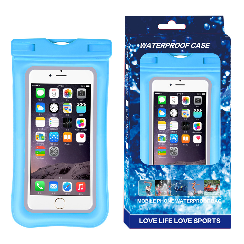 Outdoor Swimming Rafting Mobile Phone Waterproof Cover Inflatable Floating Waterproof Bag HD Touch S