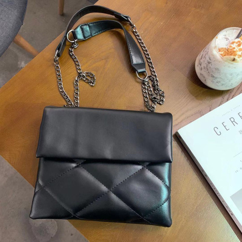 Internet Celebrity High-Grade Bag 2021 Spring Korean Style Versatile Ins Diamond Chain Shoulder Bag Crossbody