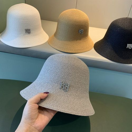 Ins High-Profile Figure Rhinestone King Straw Bucket Hat Korean Style Anti-Aging All-Match Straw Hat Spring and Summer Outdoor Sun Hat