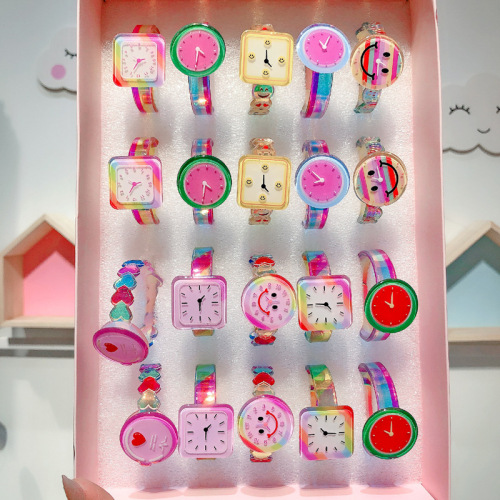 Jianman Colorful Baby Girl Children‘s Cartoon Bracelet Bracelet Watch Wholesale Ornament Bracelet Stall Hot Sale
