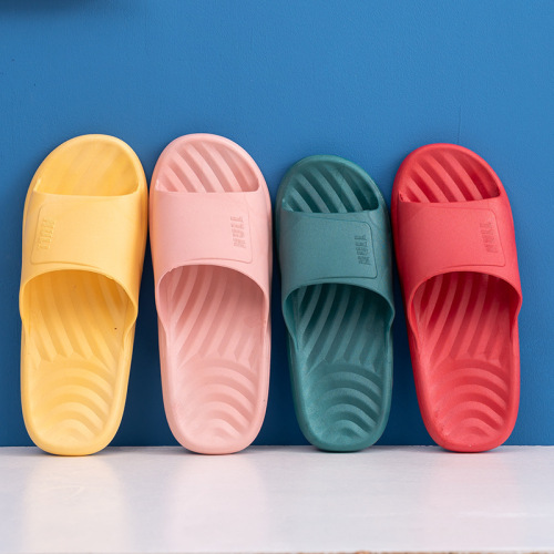 litong new summer non-slip home couple macaron color pvc slippers for men and women platform slippers wholesale