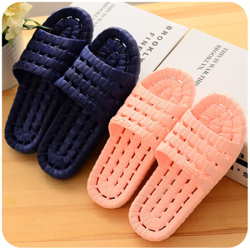 new home slippers wholesale four seasons bath leaking slippers men and women soft bottom hollow non-slip couple bathroom sandals