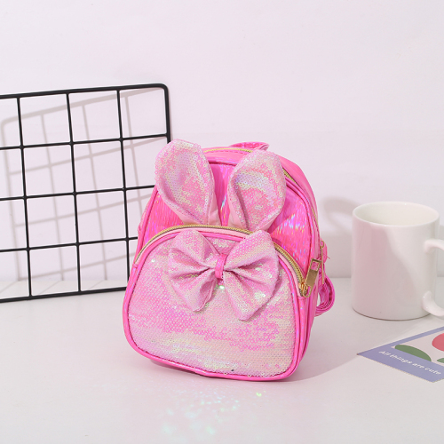 cute cartoon bow rabbit ears children‘s bag kindergarten girls‘ shoulder messenger bag customization