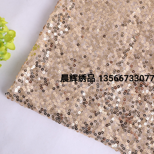 factory direct supply 5mm sequined gold sequined embroidered fabric cheongsam dress dress gold sequined embroidered fabric