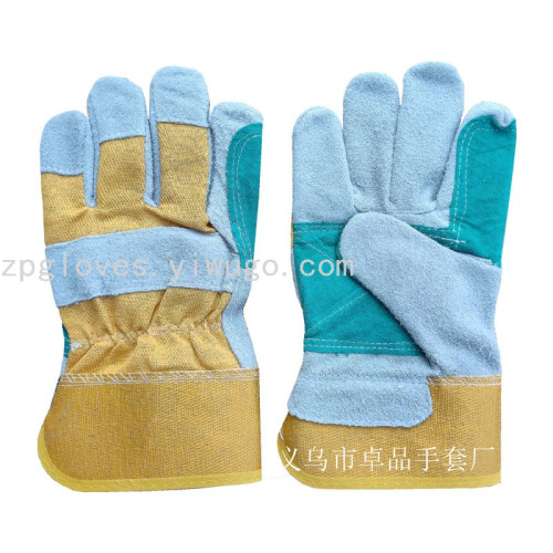 cowhide welding gloves cow two-layer leather welding protective gloves