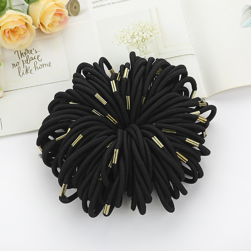 Factory Direct Sales Basic Style Black Hair Ring High Elasti...