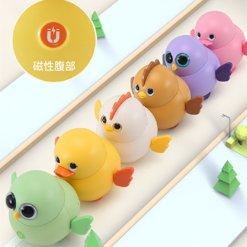 TikTok Same Style Bibi ELF Electric Swing Chicken Small Team Magnetic Electric Swing Cute Pet Little Yellow Duck Learn to Climb