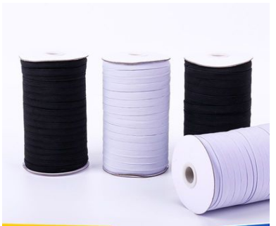 spot 3 to 12mm horse belt elastic band flat elastic rubber band protective clothing black and white mask with rope