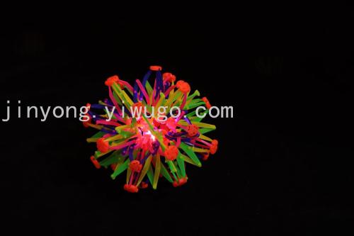 factory direct sales large variety luminous ball magic ball telescopic ball scattered floral ball children‘s toy open floral ball with light