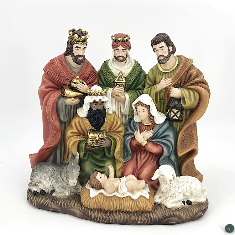 树脂工艺品摆件基督教天主教耶稣诞生摆件6人组不带灯佳缘瓷业