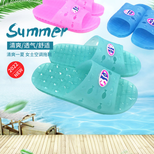 spot summer women‘s pvc parent-child sandals breathable flip-flops slippers factory direct sales jelly air conditioning slippers for women