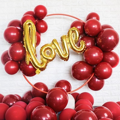 8g single layer ruby red balloon decoration