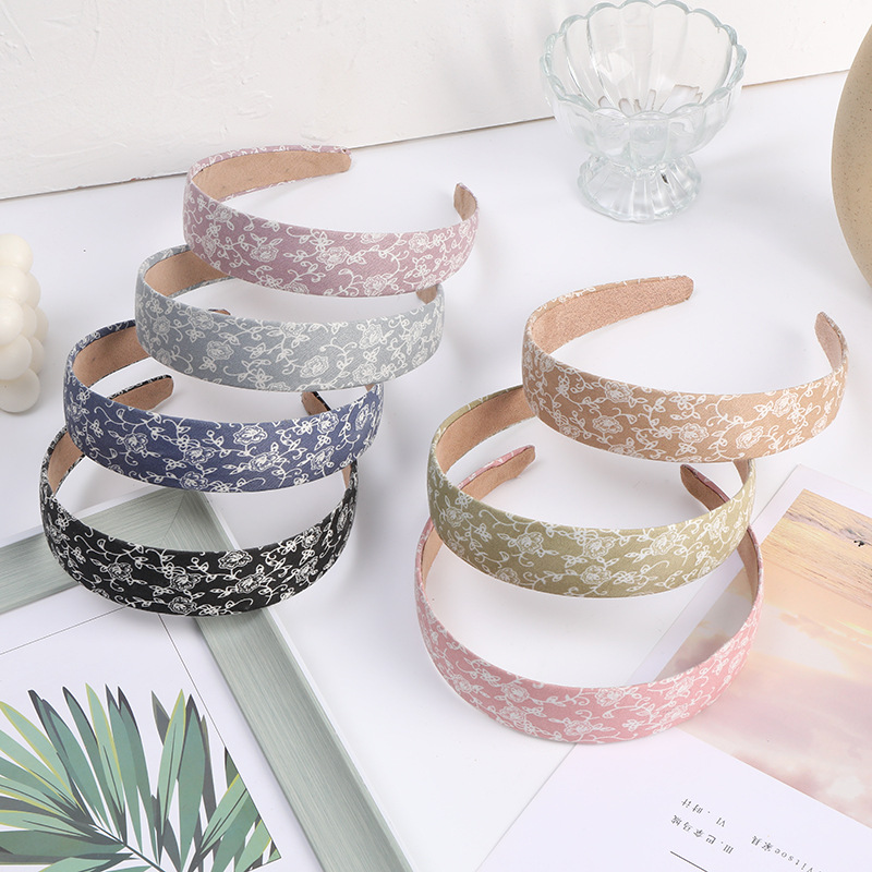 Korean Style New Floral Fabric Hairband Decoration Fabric Wi...