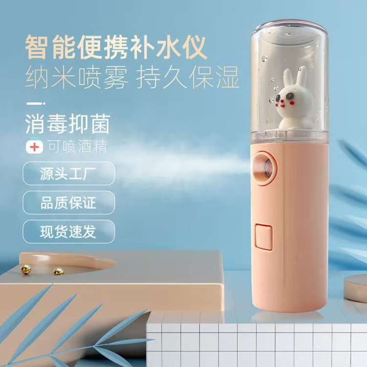 新款萌宠补水仪 小型纳米喷雾手持便携加湿器冷喷 可喷酒精眼药水