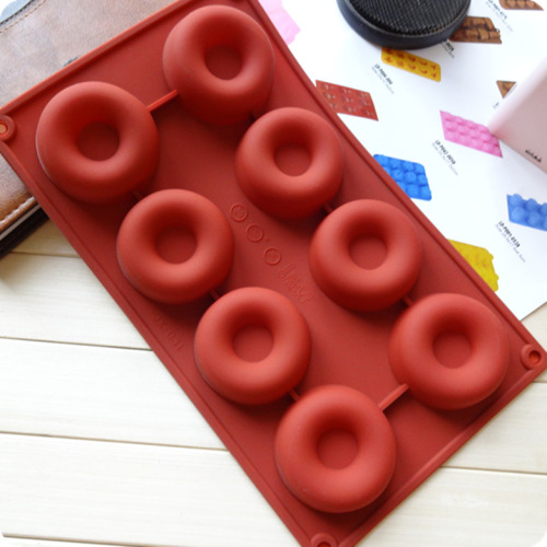 spot wholesale 8-piece donut silicone cake mold silicone soap mold dessert baking household diy mold