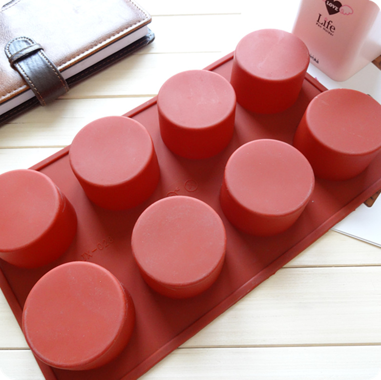 In Stock Wholesale 6-Piece Cylinder 8-Piece Cylinder Cake Silicone Mold Aromatherapy Candle Mold Cho
