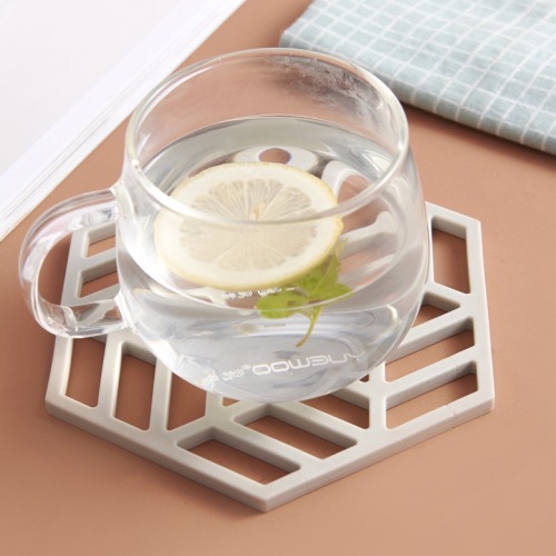 Small Leaf Kitchen Gadget Hollow Solid Color Tea Cup Mat Nordic Style Daily Use home Insulation Mat Anti-Scald Pot Mat Bowl Mat